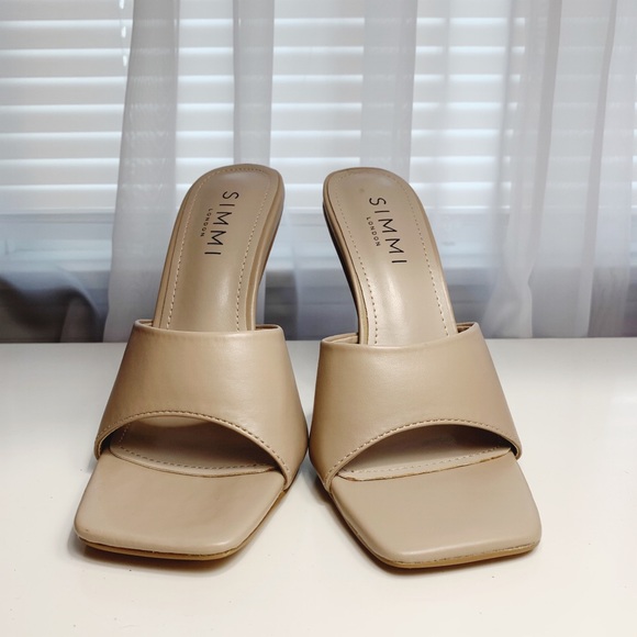 Nude & Gold Mules - Picture 2 of 4